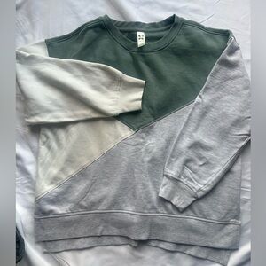 Green Tea Color Block crewneck